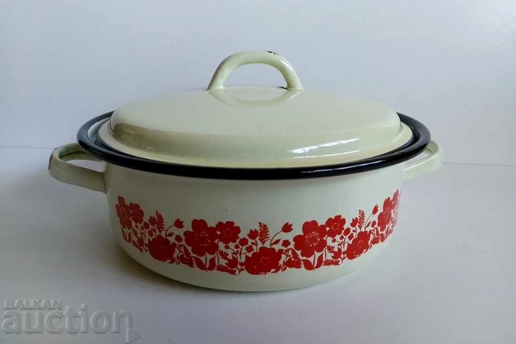Delivery of SOC ENAMELED POT COURT ENAMEL COOKING COLOR Delivery of SOC ENAMELED POT COURT ENAMEL COOKING COLOR