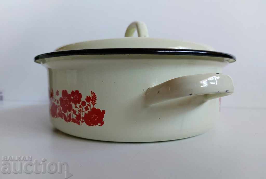 SOC ENAMELED POT COURT ENAMEL COOKING COLOR - 5 SOC ENAMELED POT COURT ENAMEL COOKING COLOR - 5