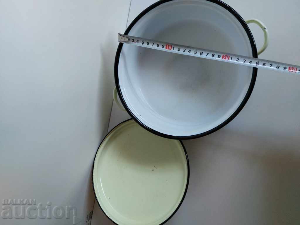 SOC ENAMELED POT COURT ENAMEL COOKING COLOR - 6 SOC ENAMELED POT COURT ENAMEL COOKING COLOR - 6