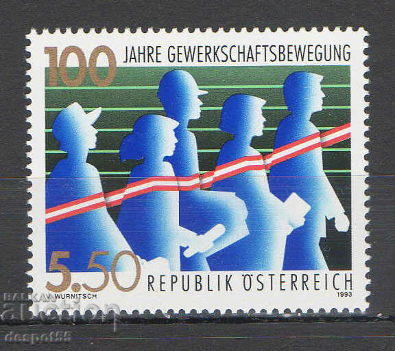 1993. Австрия. 100-годишнина на Австрийското съюзно движение