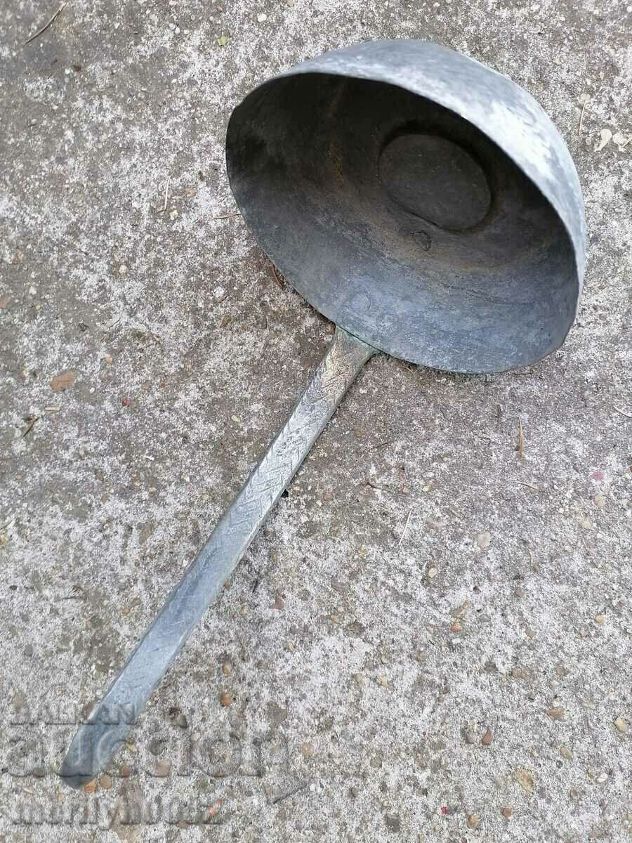 Old copper fountain ladle kishkil cap copper - 5