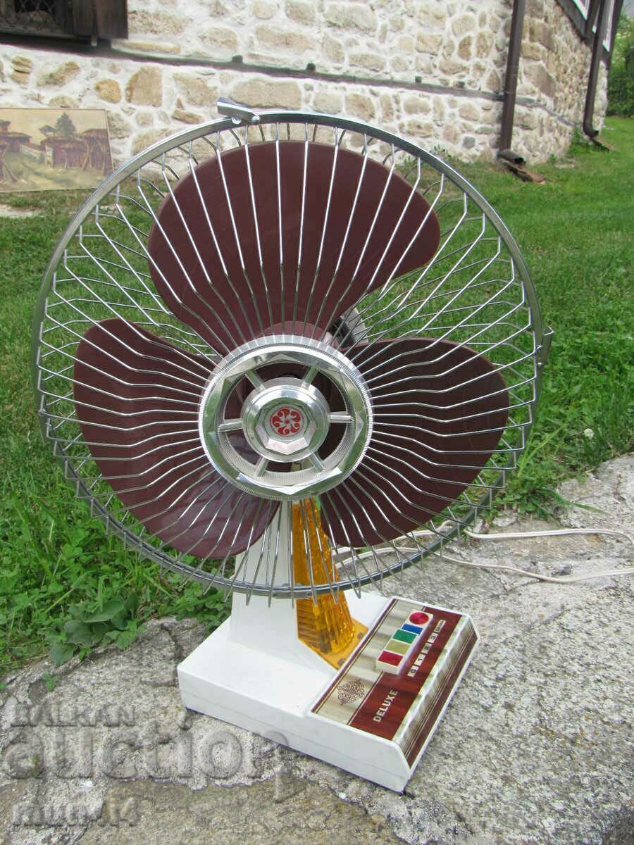 The fan is running