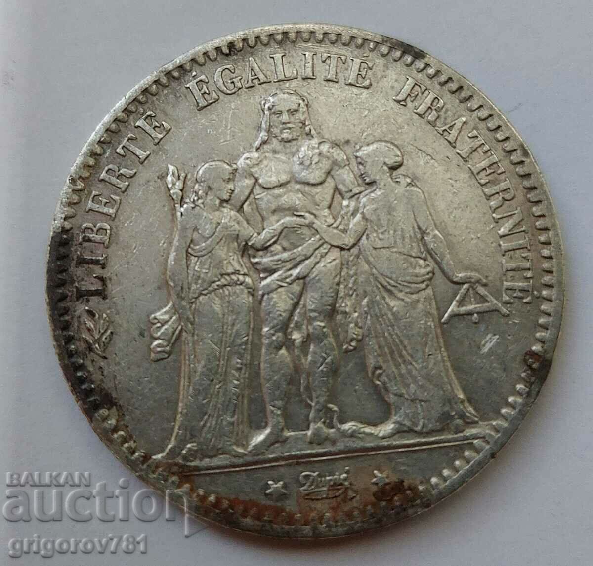 Ασημένιο 5 φράγκα Γαλλία 1876 Α - ασημένιο νόμισμα # 29 με τιμή € 34.26 | 67.01 BGN