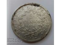 Ασημένιο 5 φράγκα Γαλλία 1876 Α - ασημένιο νόμισμα # 29