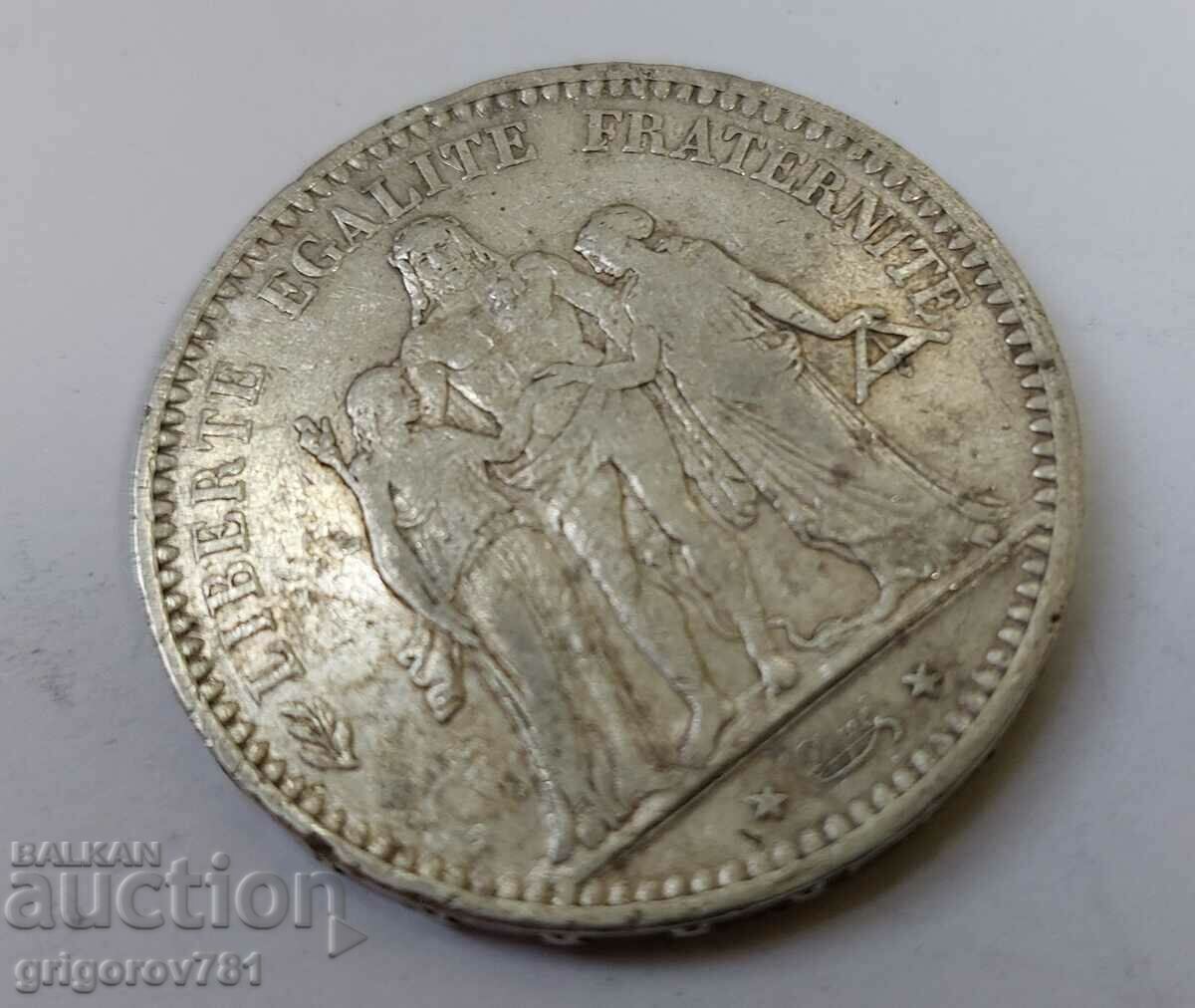 Ασημένιο 5 φράγκα Γαλλία 1873 Α - ασημένιο νόμισμα # 31 - 5