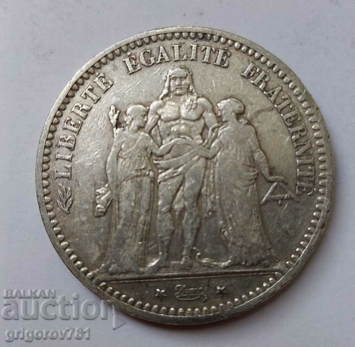 Ασημένιο 5 φράγκα Γαλλία 1873 Α - ασημένιο νόμισμα # 32 με τιμή € 34.26 | 67.01 BGN