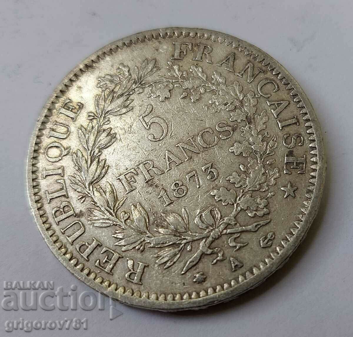 Δημοπρασία Ασημένιο 5 φράγκα Γαλλία 1873 Α - ασημένιο νόμισμα # 32