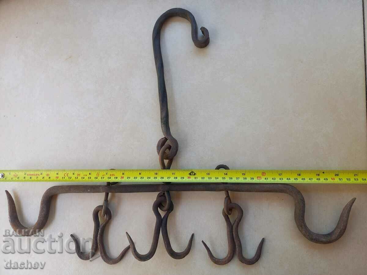 Auction  Old wrought butcher hook hooks hook drane wrought iron
