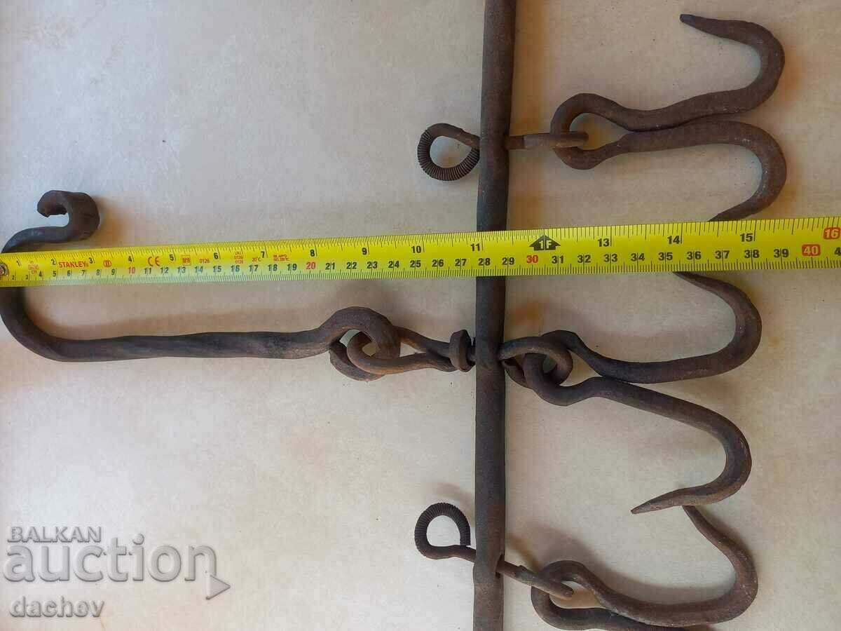 Delivery of Old wrought butcher hook hooks hook drane wrought iron