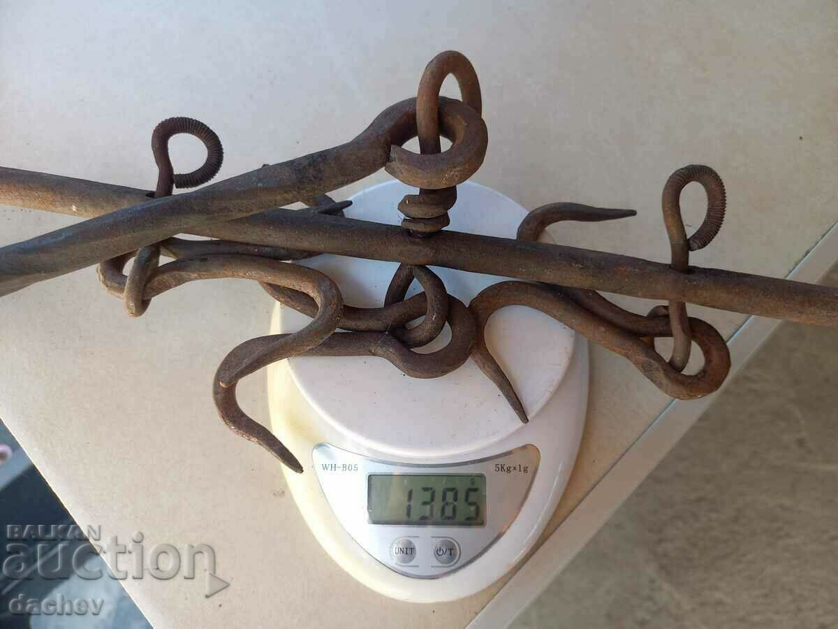 Old wrought butcher hook hooks hook drane wrought iron - 5