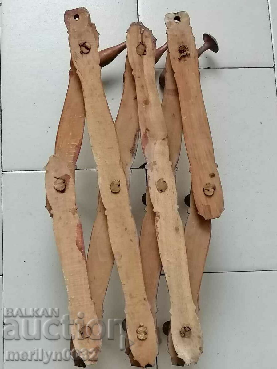 Old extendable turned wooden hanger, wooden - 6 Old extendable turned wooden hanger, wooden - 6