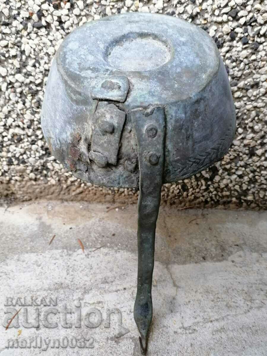 Old copper fountain ladle kishkil cap copper - 7 Old copper fountain ladle kishkil cap copper - 7