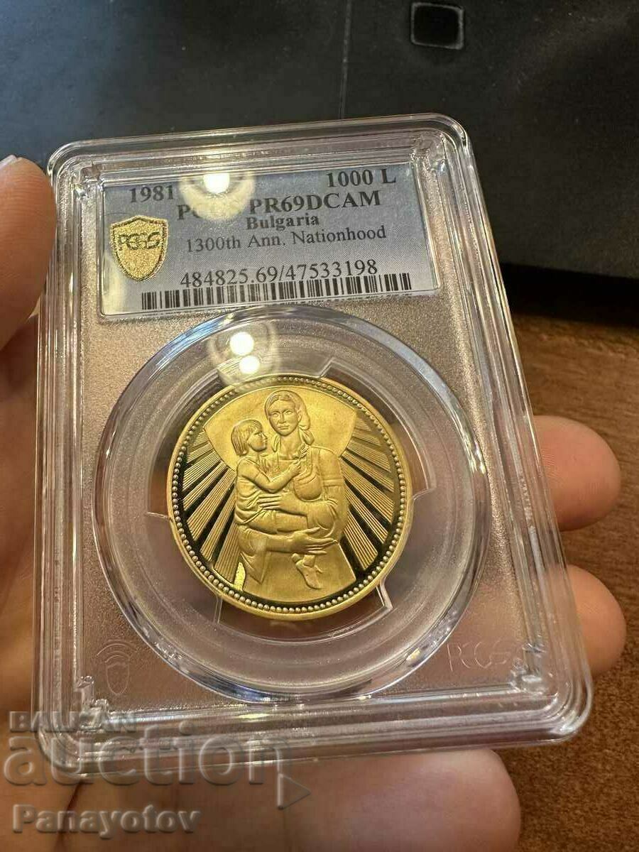 Auction  1000 BGN MOTHER WITH CHILD 1981 GOLD NGC PCGS BULGARIAN COINS