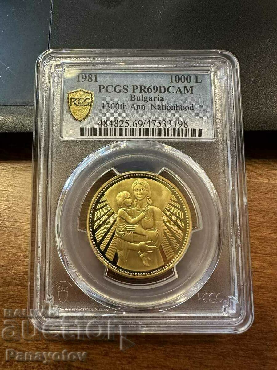 1000 BGN MOTHER WITH CHILD 1981 GOLD NGC PCGS BULGARIAN COINS