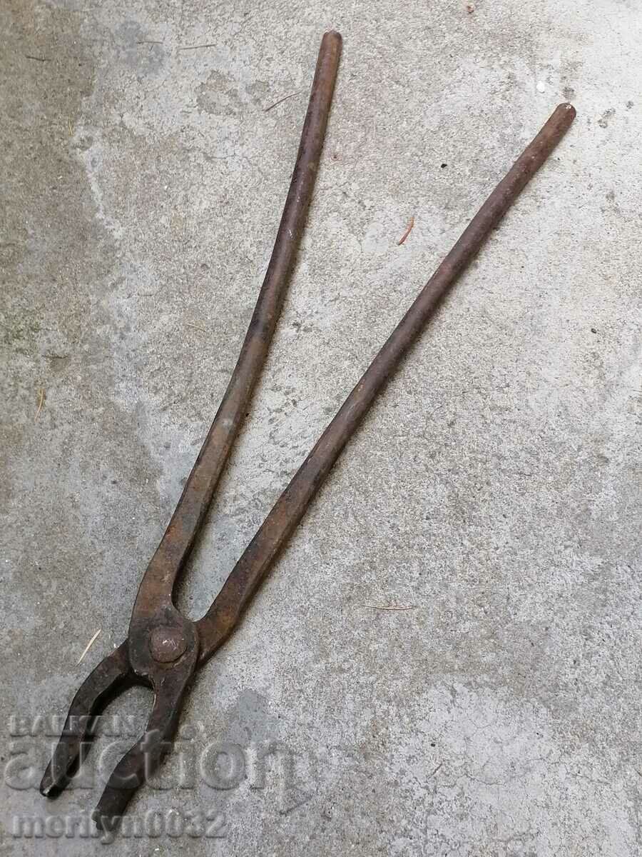 Old forging pliers, wrought iron, a keradene tool