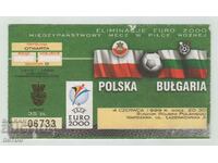 Football ticket Poland-Bulgaria 1999