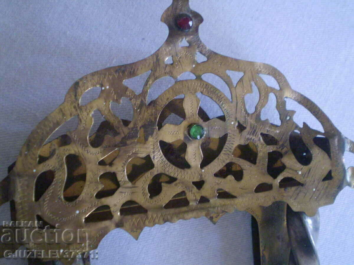 lampă antică rusească de casă cu iconostas - 6