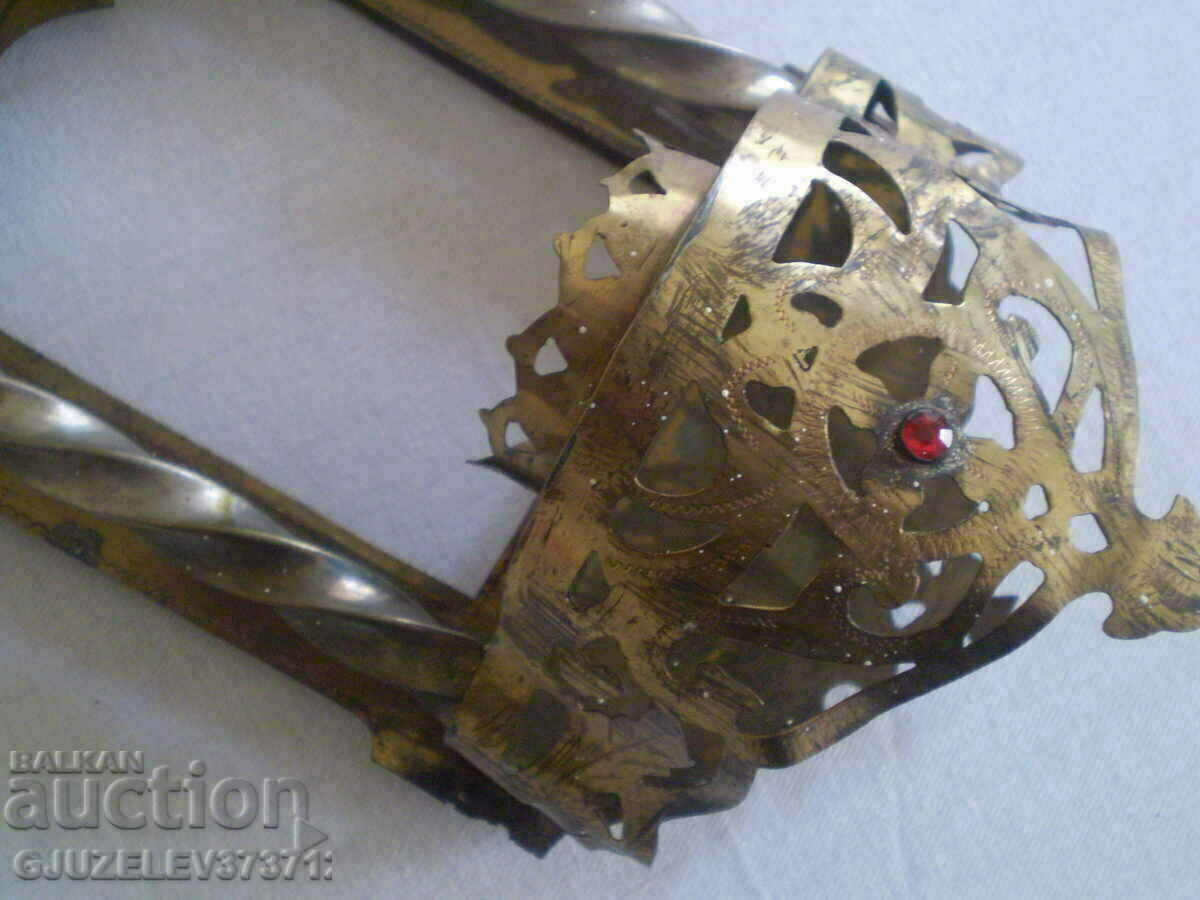 lampă antică rusească de casă cu iconostas - 7