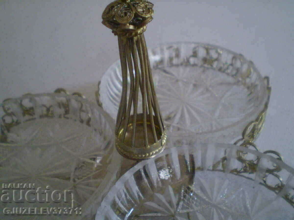 metal with crystal fruit bowl for Turkish delight nuts with price 75.00 BGN | € 38.35 metal with crystal fruit bowl for Turkish delight nuts with price 75.00 BGN | € 38.35