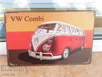 Metal plate car bus VW wolksvagen Volkswagen Germany
