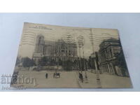 Postcard Le Mans Le Theater et la Cathedrale 1936