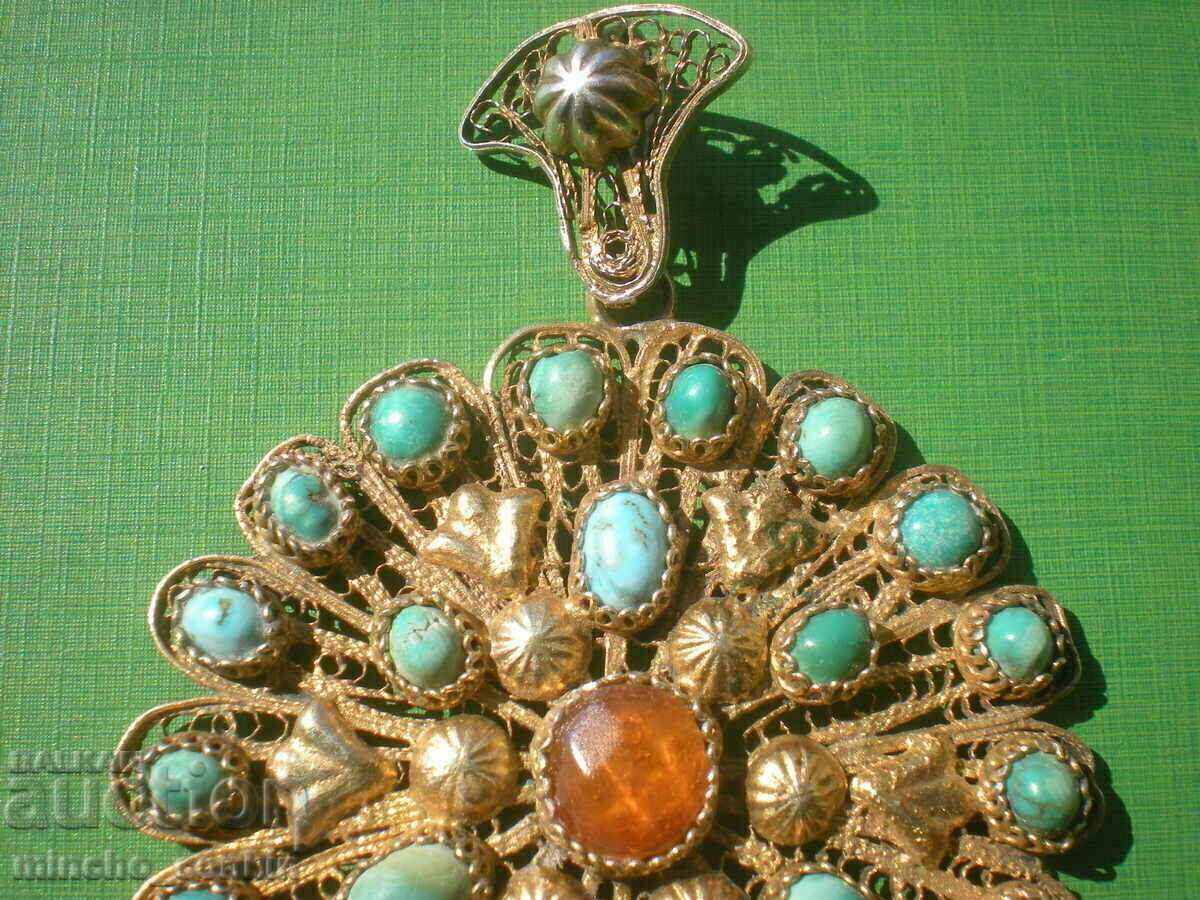 Revival jewelry silver mercury gilding turquoise amber with price 400.00 BGN | € 204.52 Revival jewelry silver mercury gilding turquoise amber with price 400.00 BGN | € 204.52