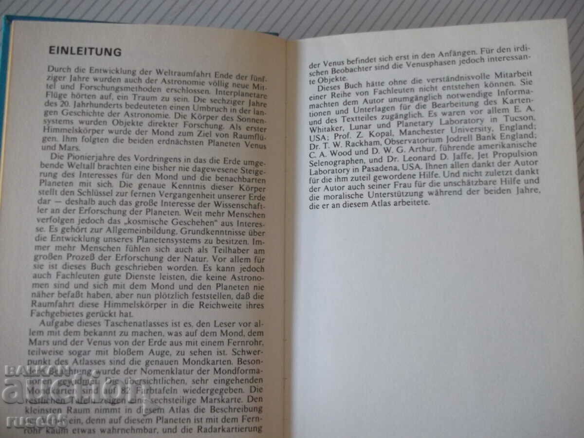 Auction  The book "MOND MARS * VENUS - Antonin Rukl" - 256 pages.