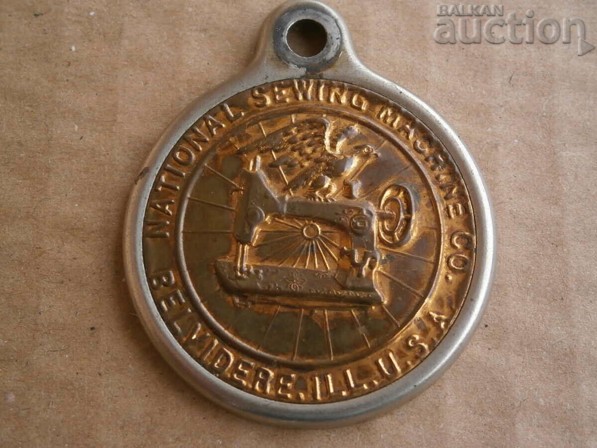 Auction Old plate from a sewing machine USA emblem Auction Old plate from a sewing machine USA emblem