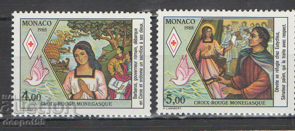 1988. Μονακό. Ερυθρός Σταυρός Μονακό - Άγιος Αγιαστής.