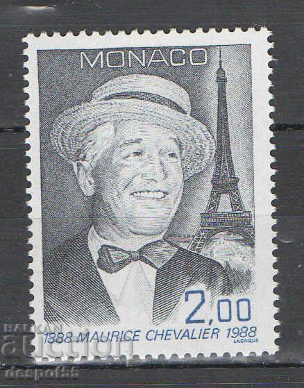 1988. Monaco. 100 years since the birth of Maurice Chevalier - artist