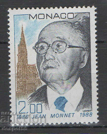 1988. Monaco. 100 de ani de la nașterea lui Jean Monnet - om de stat.