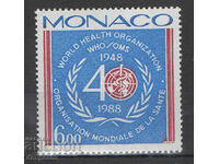 1988. Monaco. The 40th anniversary of W.H.O. (WHO).