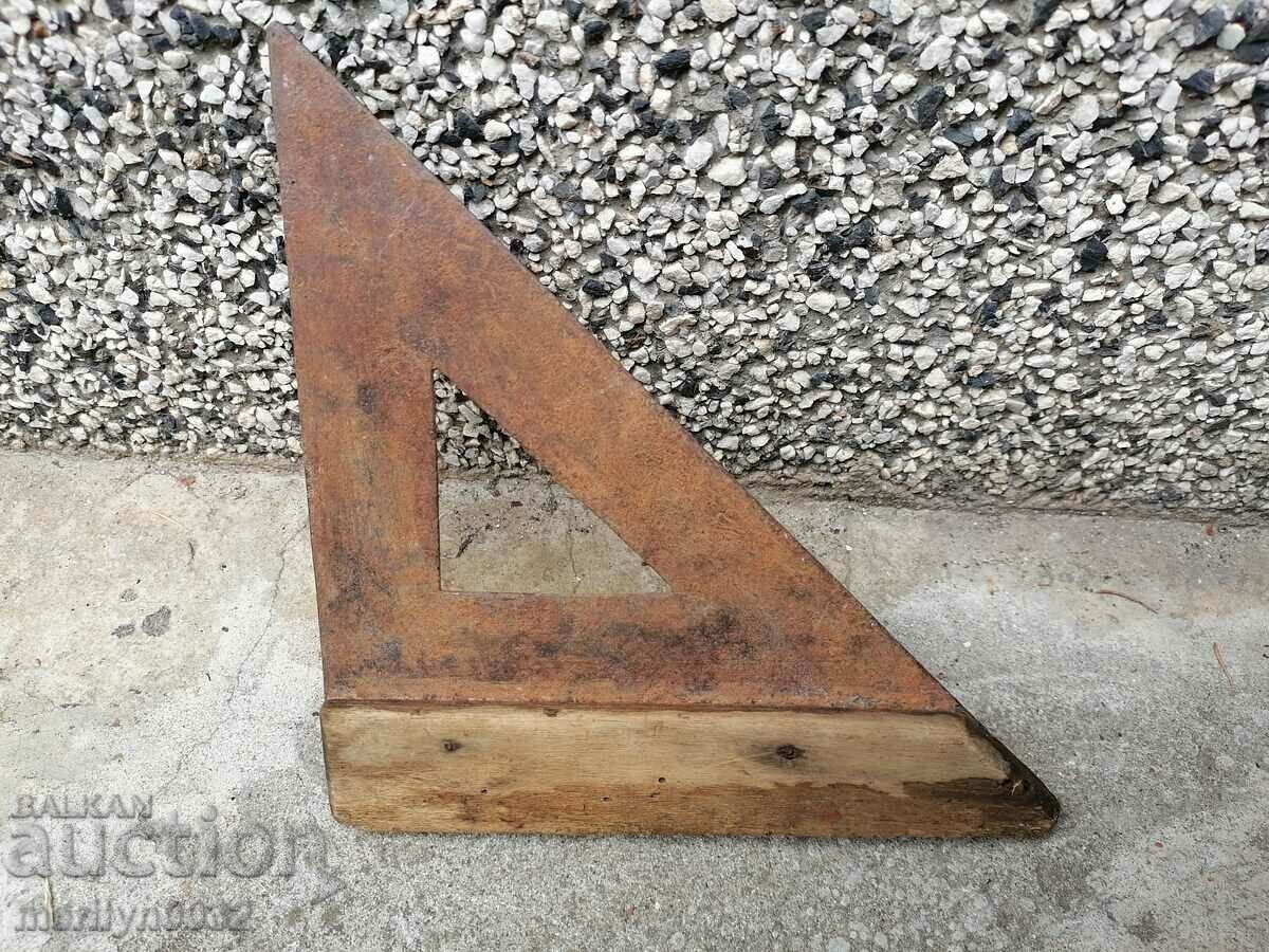Auction  Carpenter angle triangle tool wrought iron