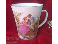 Beautiful Retro Porcelain Cups, "Romeo and Juliet"