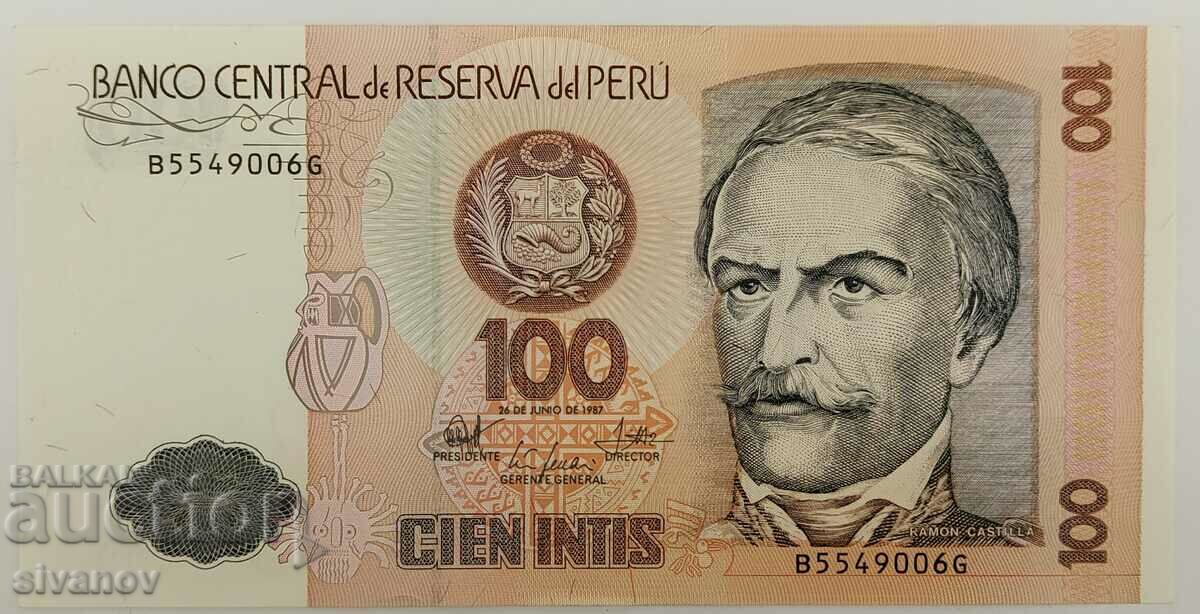 Περού 100 intis 1987 # 3930