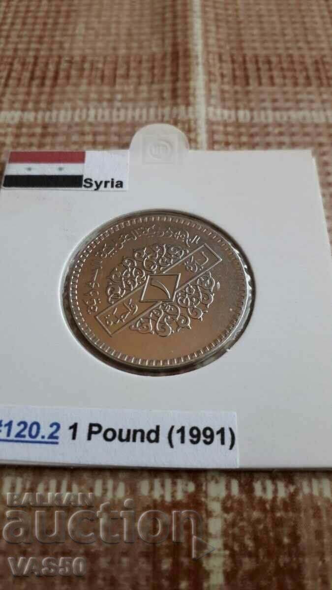 33. SYRIA-1 pound 1991.