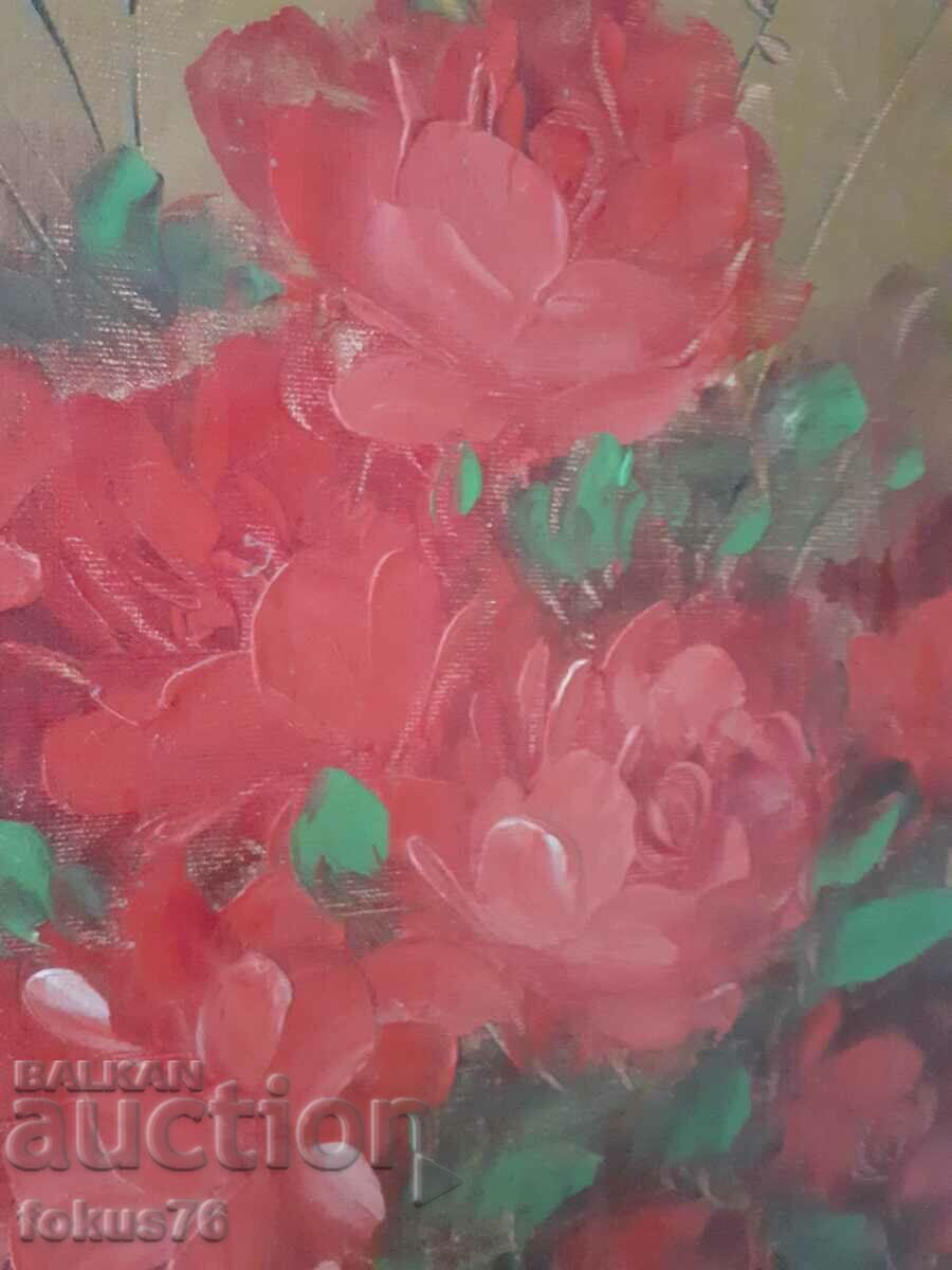 Auction Large master oil painting on canvas signature and frame Auction Large master oil painting on canvas signature and frame