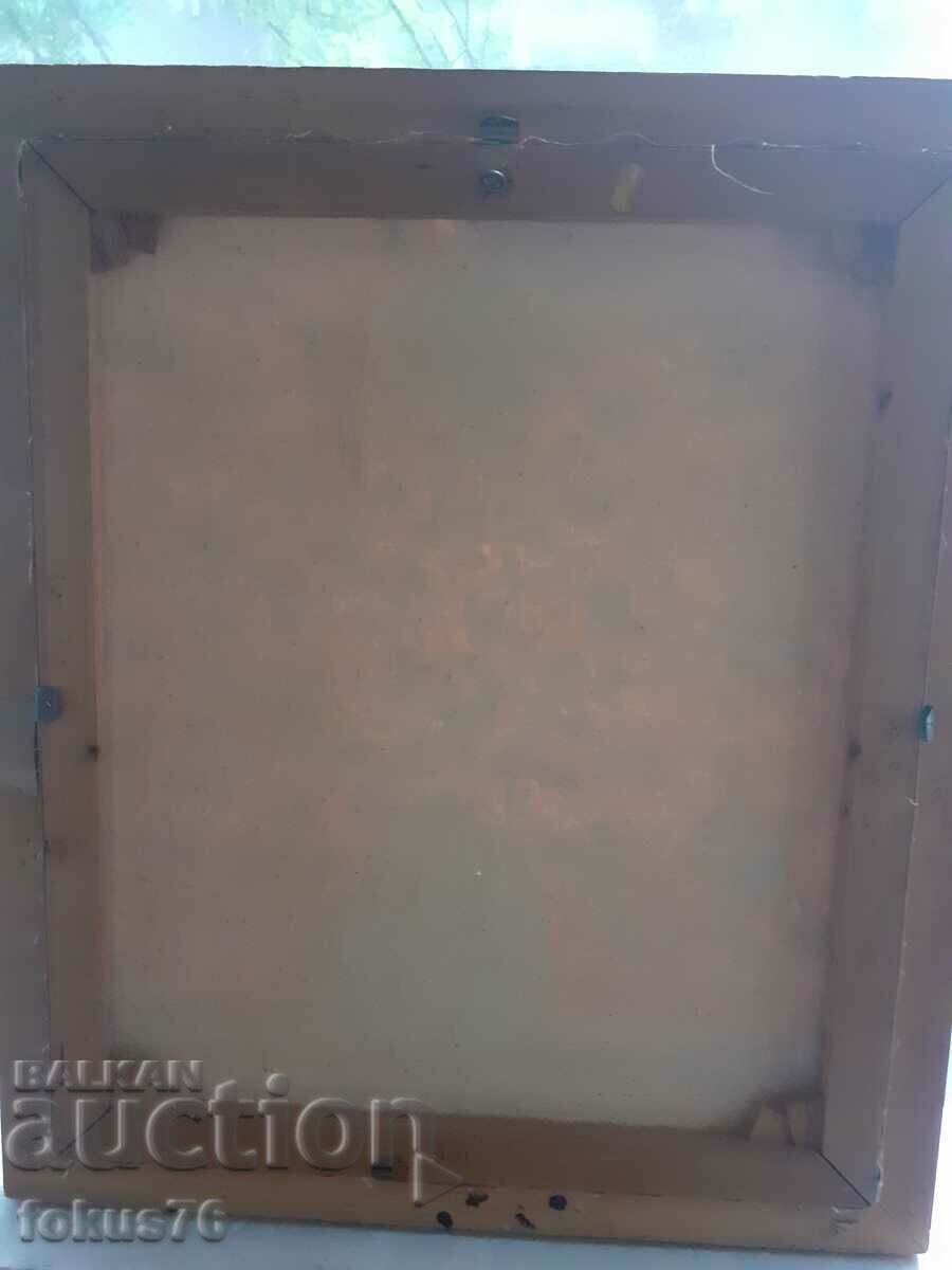 Large master oil painting on canvas signature and frame - 5 Large master oil painting on canvas signature and frame - 5