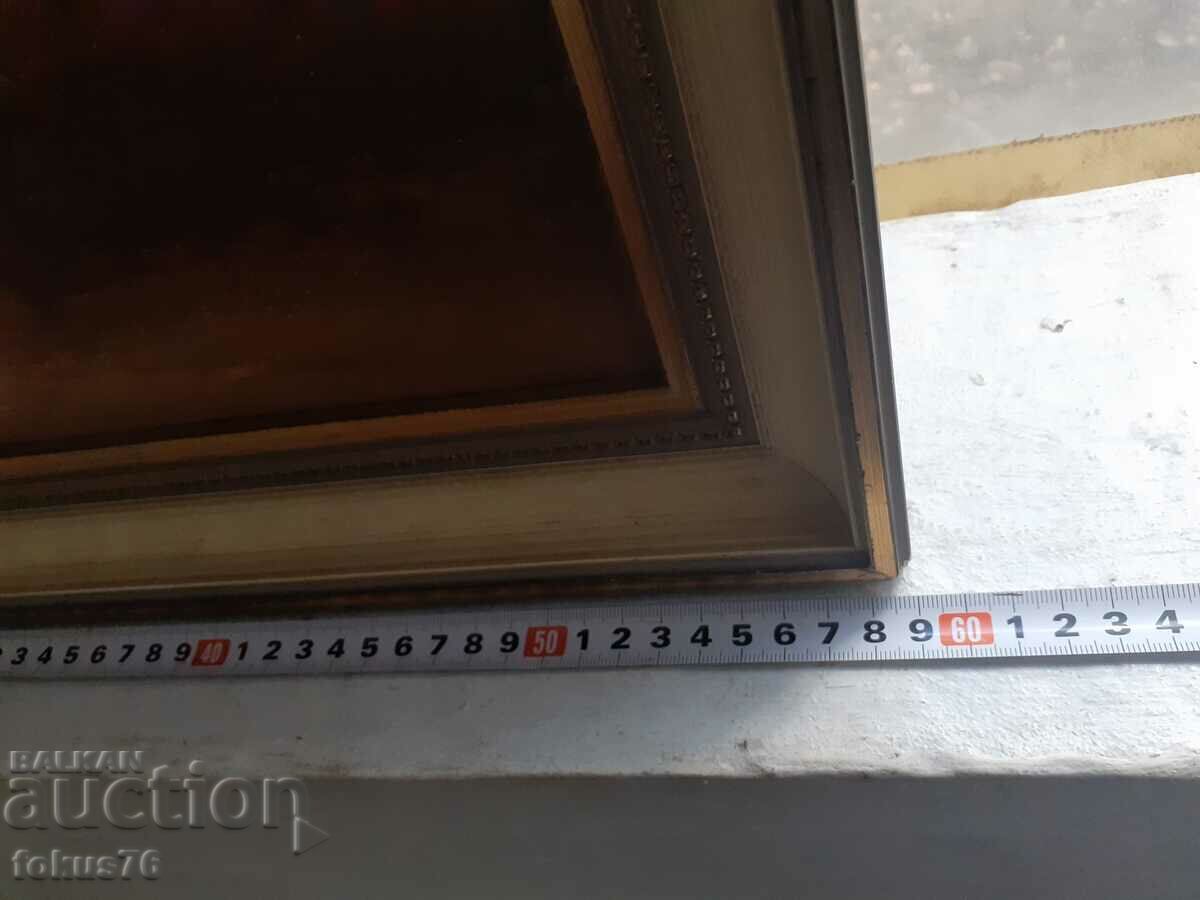 Large master oil painting on canvas signature and frame - 7 Large master oil painting on canvas signature and frame - 7