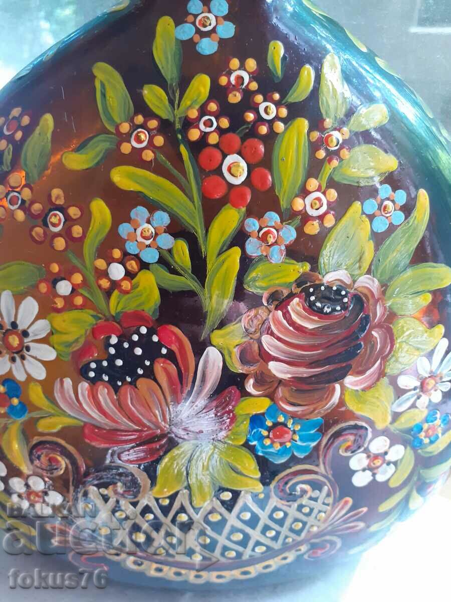 Hand-painted goyama glass bottle cup spider with price 100.00 BGN | € 51.13 Hand-painted goyama glass bottle cup spider with price 100.00 BGN | € 51.13