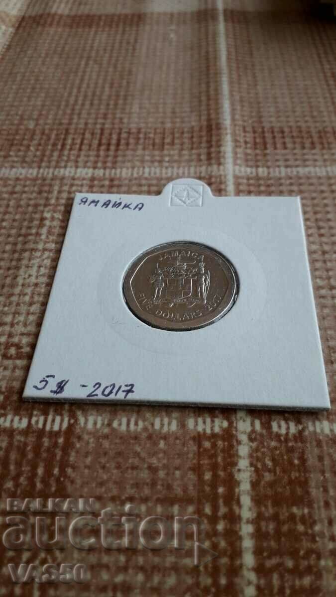 42. JAMAICA-5 dollars 2017.