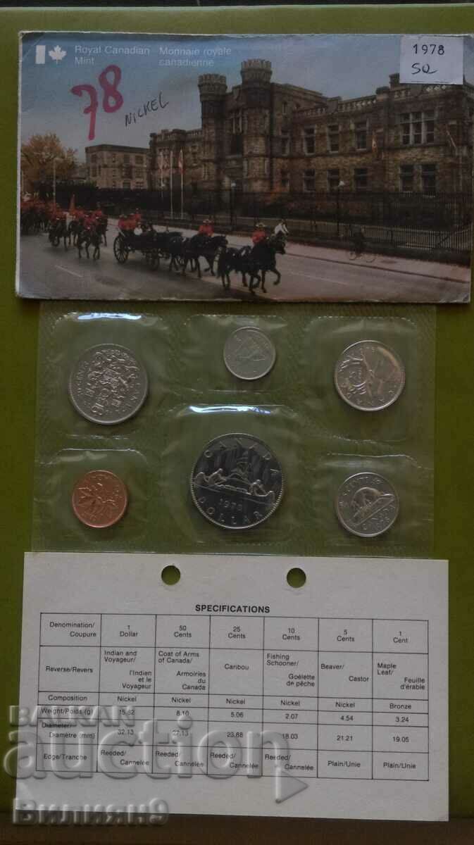 Set monede monede Canada 1978 UNC