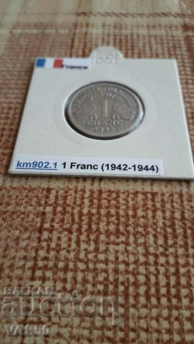 64. FRANCE-1 franc 1943.
