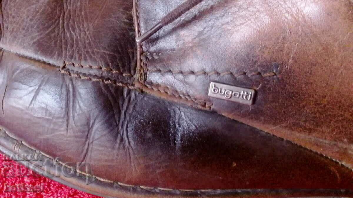 Men's leather shoes 43 number bugatti with price 25.00 BGN | € 12.78