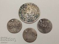 lot 4 monede rare de argint Zloty Sigismund 1594 1601 1624