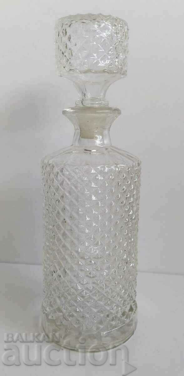 SOC GLASS BOTTLE καράφα μπουκάλι από κρύσταλλο μολύβδου κονιάκ WINE