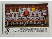 1986 SOC CALENDAR FOOTBALL TEAM SLAVIA