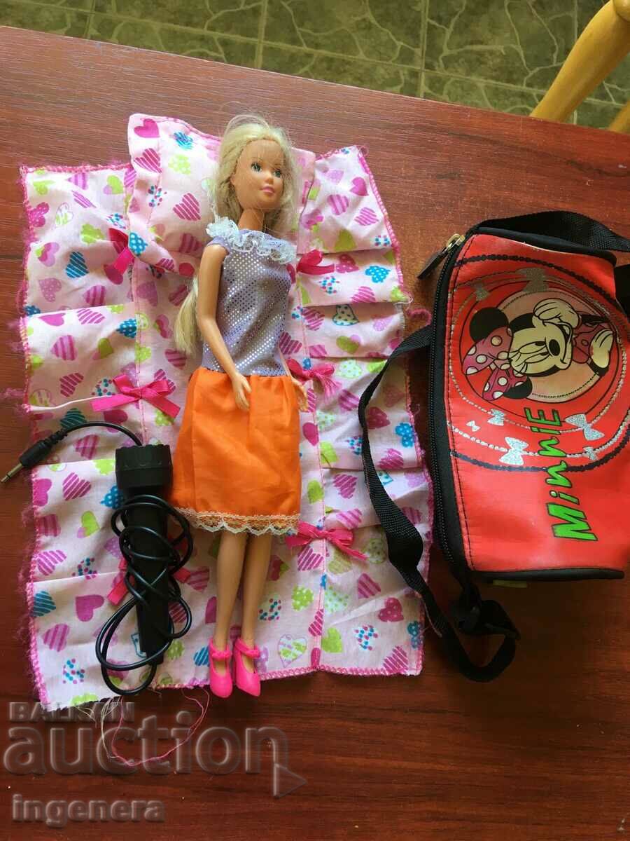 LOT CHILDREN'S TOYS DOLL BAG MICROPHONE BED