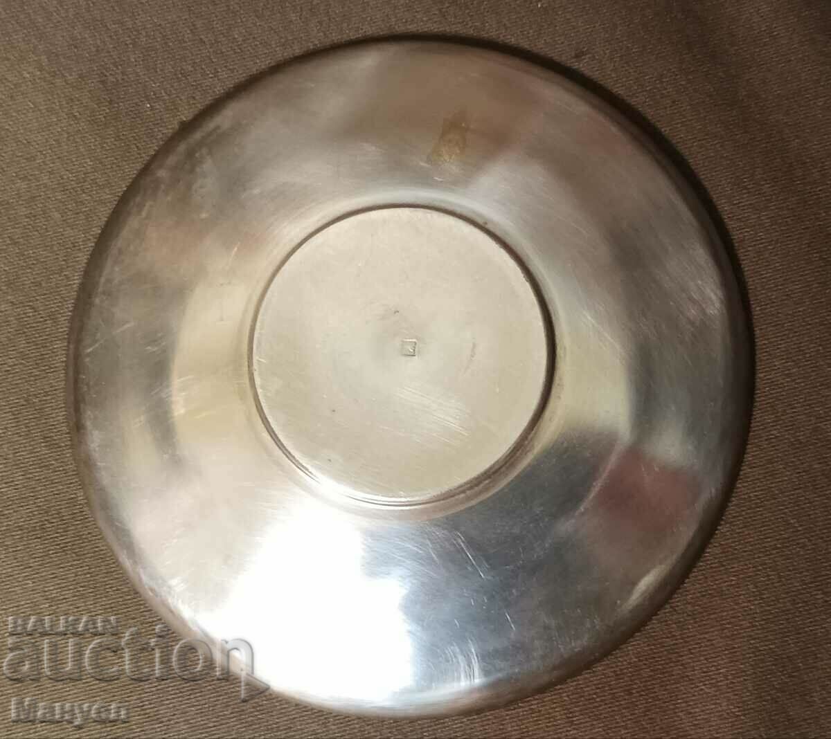 Auction  Old, beautiful, silver-plated tray.