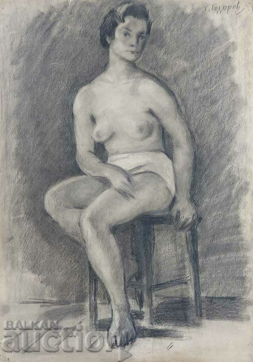 Master painting Hristo Todorov - Female body